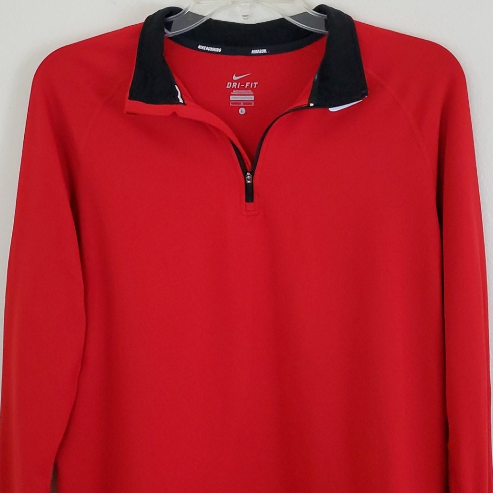 Nike Dri-Fit Red Long Sleeve Shirt - L - Picture 2 of 10